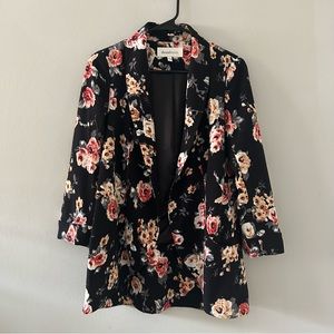 Daniel Rainn Floral Open Front Jacket Blazer Size Small